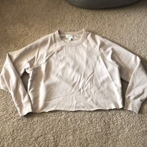 Aerie cream cropped sweatshirt